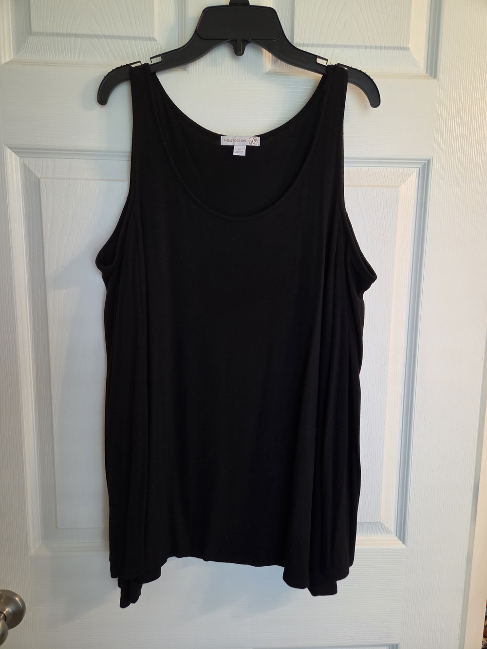 Westport Black Scoop Neck Peekaboo Sleeve Long Sleeve Top